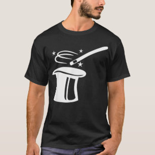 Zauberer Oberhut und Stock T-Shirt
