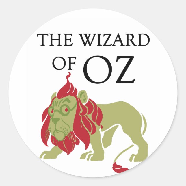 Zauberer Oz Cofeis Lion Runder Aufkleber (Vorderseite)