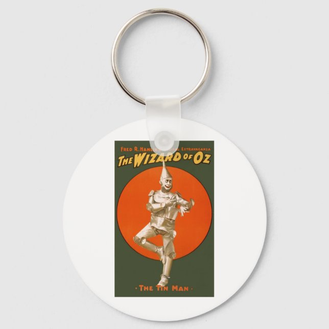 Zauberer Oz Tin Man - Vintages Musiktheater Schlüsselanhänger (Vorderseite)