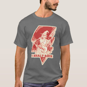 Zauberer Rock Gitarre Illustration Freunde T-Shirt