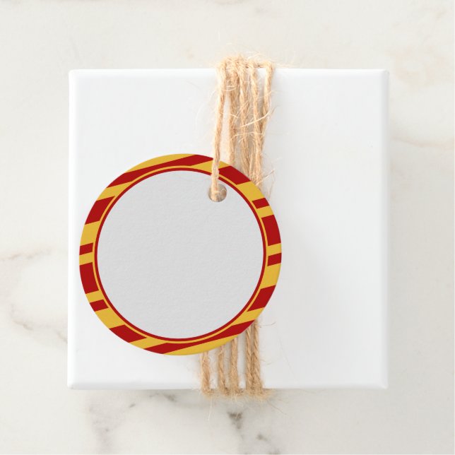 Zauberer Rot und Gold Blank Circle Geschenkanhänger (Beispiel)