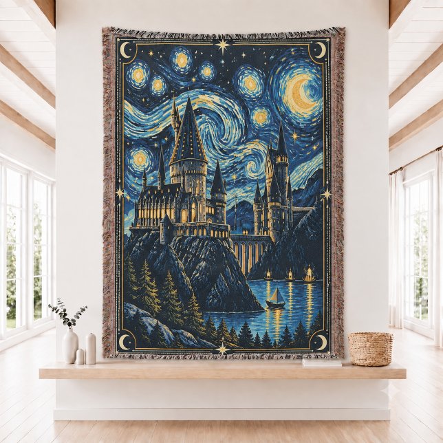 Zauberer-Schloss gewebte Decke  (Von Creator hochgeladen)