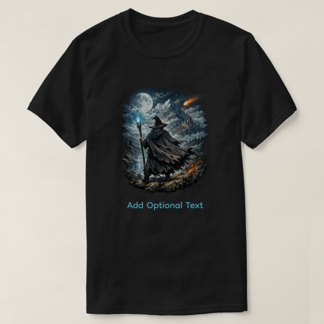 Zauberer und der Mond T-Shirt (Design vorne)