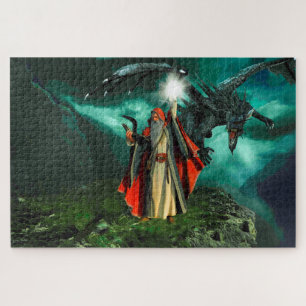 Zauberer und Drache