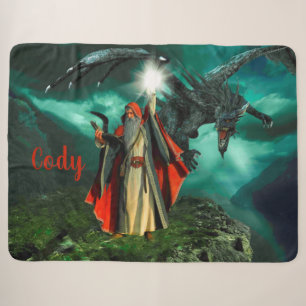 Zauberer und Drache Sherpadecke