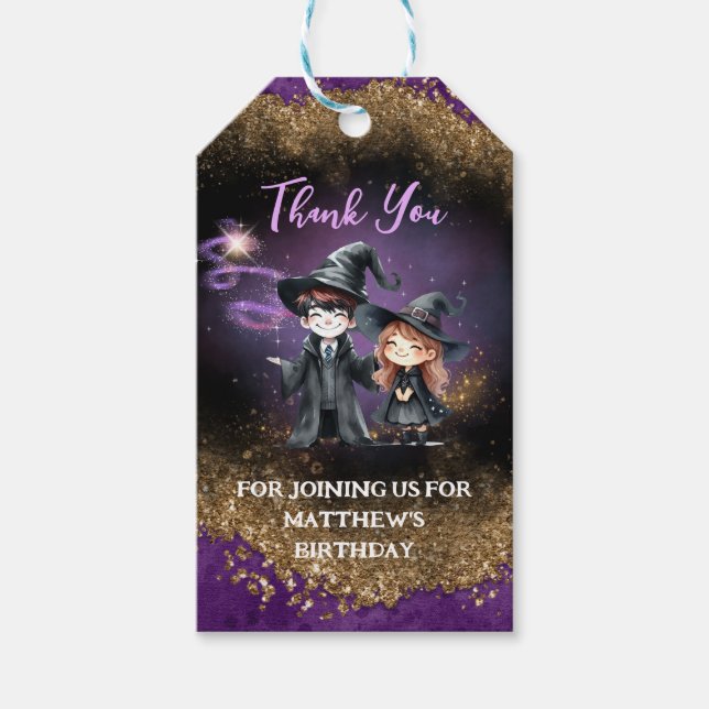 Zauberer und Hexen Favoriten Goody Bags Geschenke  Geschenkanhänger (Vorderseite)