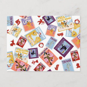 Zauberer von Oz™ Charakter-Druck-Wurf-Muster Postkarte