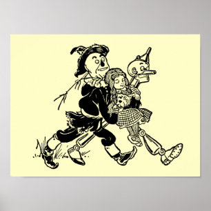 Zauberer von Oz Dorothy schläft mit Mohnblumen Vin Poster