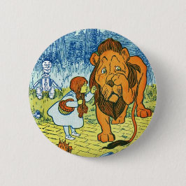 Zauberer von Oz Dorothy und der feige Löwe Button