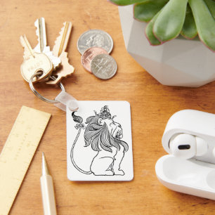 Zauberer von Oz, feiger Löwe mit Krone Schlüsselanhänger