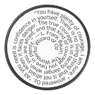 Zauberer von Oz Mut Zitat Hockey Puck