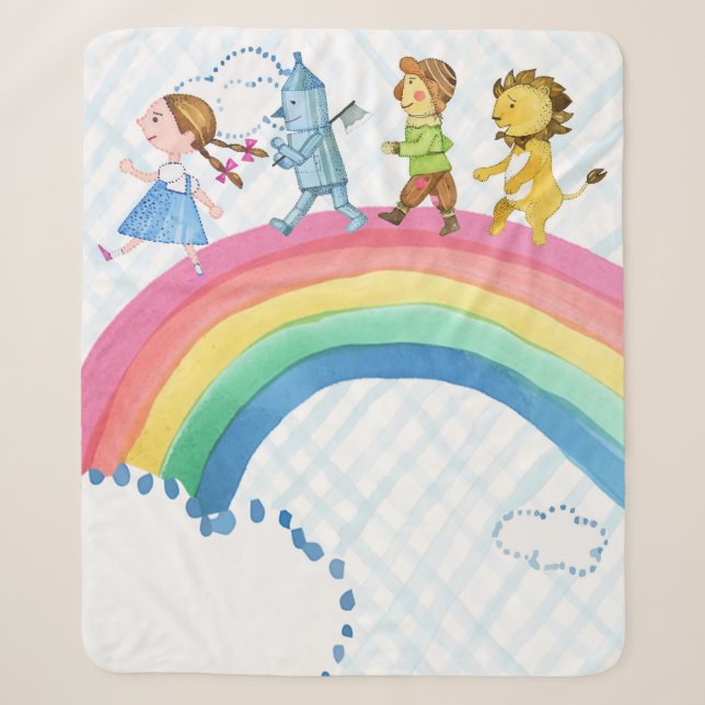 Zauberer von Oz Rainbow Sherpa Blanket Sherpadecke (Vorderseite)