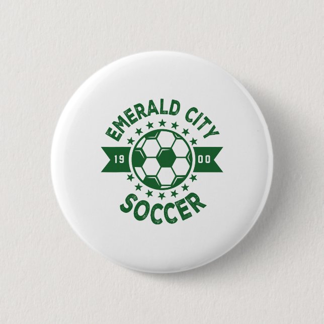 Zauberer von Oz Smaragd-Stadt Fußball Kostüm  Button (Vorderseite)