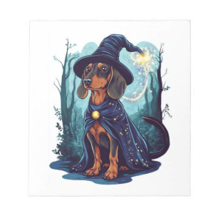 Zauberer Wiener � Magischer Dachshund Notizblock