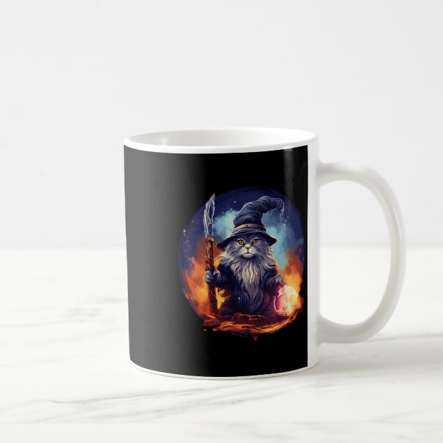Zauberer-Zauberer-Katze Kaffeetasse (Rechts)