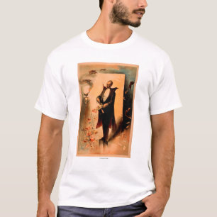 Zauberer zieht Rosen aus Hut Poster T-Shirt