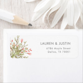 Zauberforst Floral Wedding Rücksendeadresse Etiket