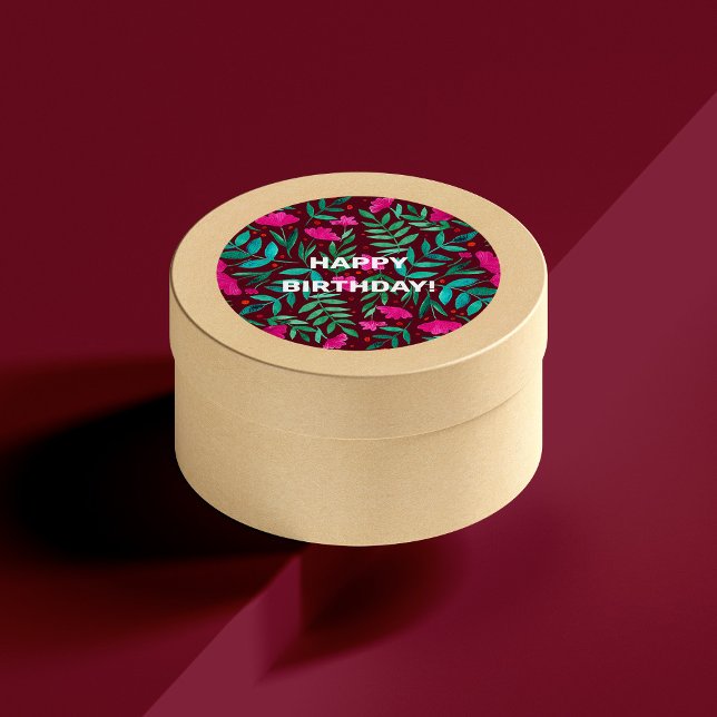 Zaubergarten Geburtstagsrundkleber Runder Aufkleber (Von Creator hochgeladen)