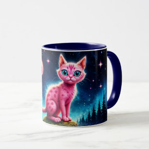 Zauberhaft blauer mit Augen Felin unter hellen Ste Tasse