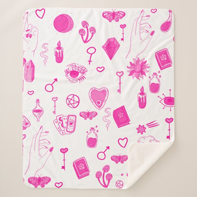 zauberhaft pinkfarben sherpadecke (Vorderseite)