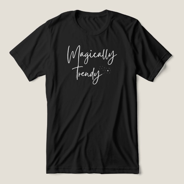 Zauberhaft trendy mit Wand, Sternen und Glitzern w Tri-Blend Shirt (Design Vorderseite)