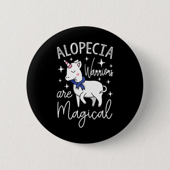 Zauberhafte Alopezie-Krieger Button (Vorderseite)