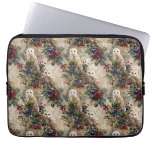 Zauberhafte Blumen-Eule Laptopschutzhülle