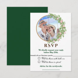 Zauberhafte Blumen Hochzeit RSVP Karte