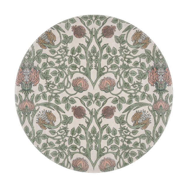 Zauberhafte Blumenbilder Vintag: Retro-Wallpaper. Schneidebrett (Vorderseite)