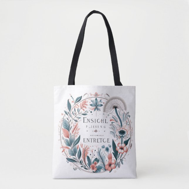Zauberhafte Blumenpracht Tasche (Vorderseite)