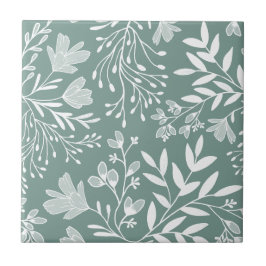 Zauberhafte Blumenwiesen-Träume L6 Weiße Blume Fliese