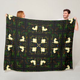 Zauberhafte Dunkelhorngartenquilt Fleecedecke