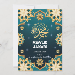 Zauberhafte Eid Mawlid Al-Nabi Blumenparty  Einladung