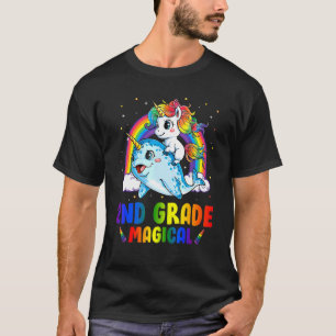 Zauberhafte Einhorn-Fahrt Narwhal zurück nach S T-Shirt