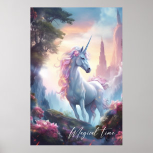 Zauberhafte Einhornwandkunst Poster