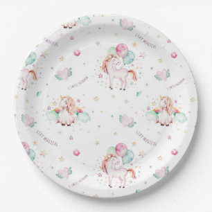 Zauberhafte Einhornwelt Pappteller