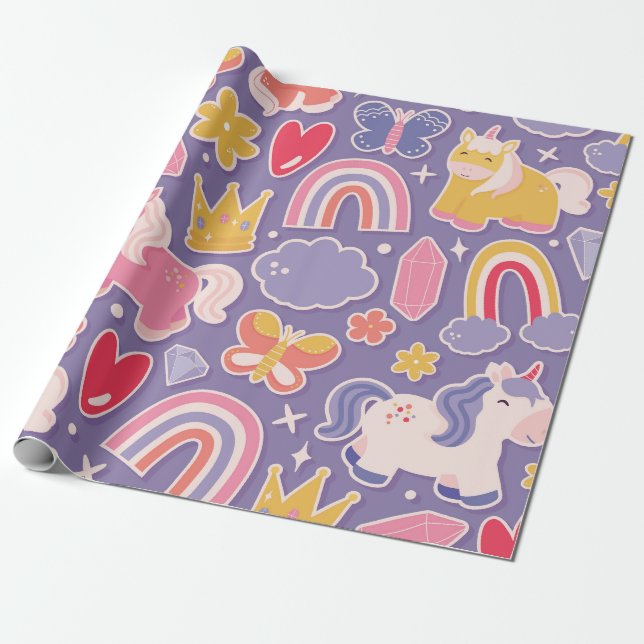Zauberhafte Fantasie Geschenkpapier (Ungerollt)