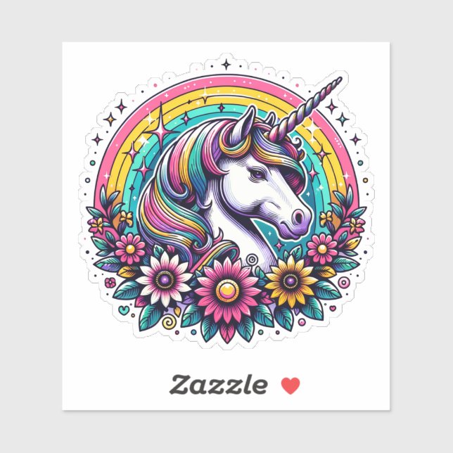 Zauberhafte Farbenspiel und Regenbogen Aufkleber (Blatt)