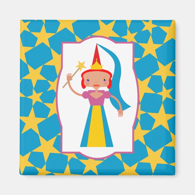 Zauberhafte Fee mit Zauberwand Magnet (Vorne)