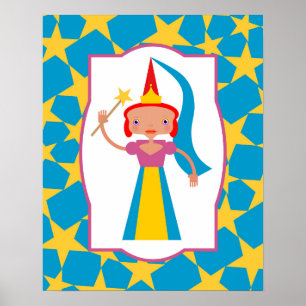 Zauberhafte Fee mit Zauberwand Poster