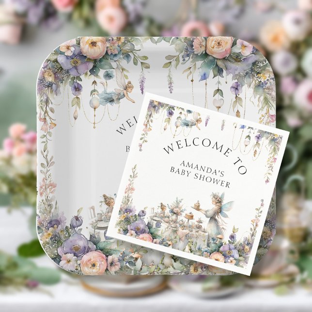 Zauberhafte Fee Tea Party Blumenbaby Girl Dusche Serviette (Von Creator hochgeladen)