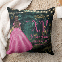 Zauberhafte Forest Fuchsia Pink Quinceañera Bild