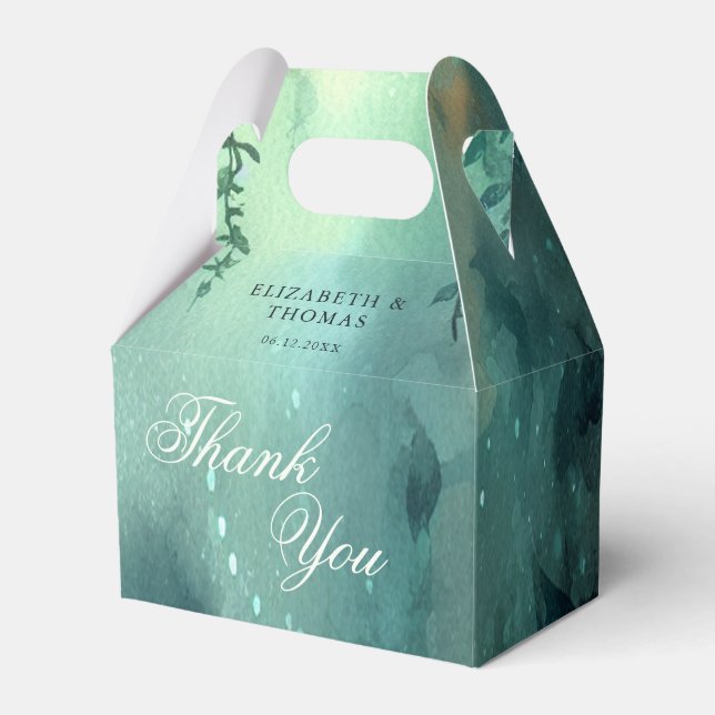 Zauberhafte Forest Magical Garden Wedding Fvor Box Geschenkschachtel (Vorderseite)