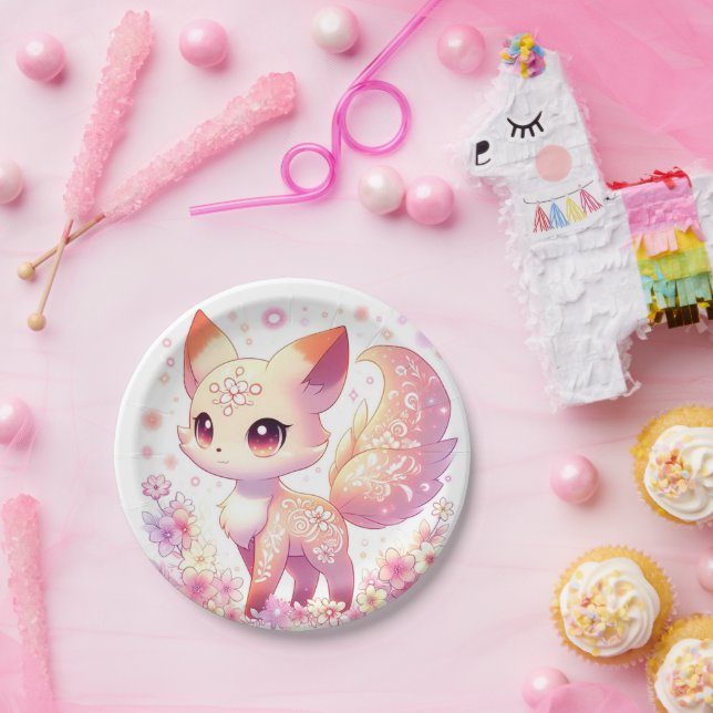 Zauberhafte Fox Babydusche Pappteller (Party)