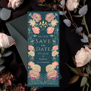 Zauberhafte Gartenhochzeit Save the Date pink grün Einladung