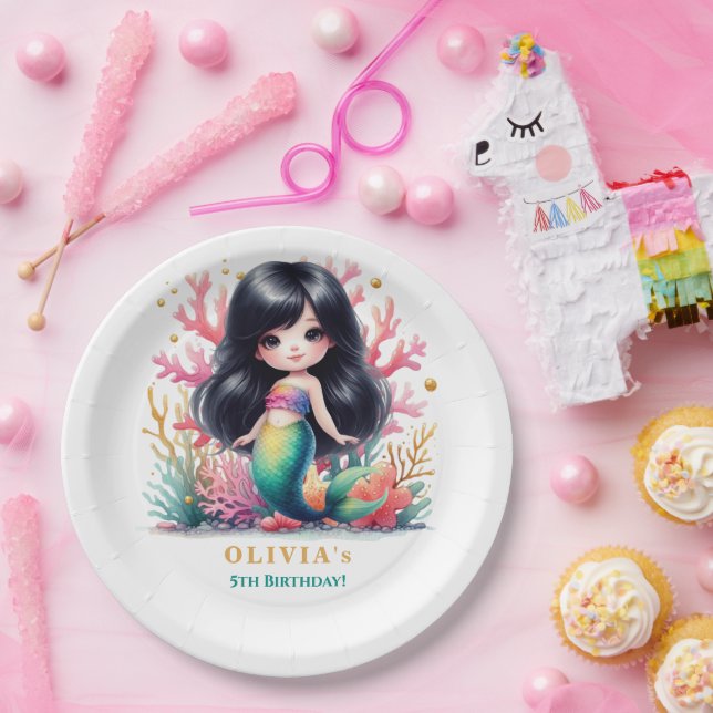 Zauberhafte Geburtstagsparty der Meerjungfrau Pappteller (Party)