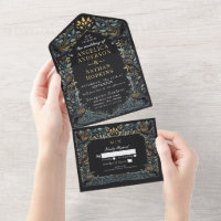 Zauberhafte Gothic Raven Floral Wedding