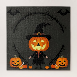 Zauberhafte Halloween-Szene mit Kürbis