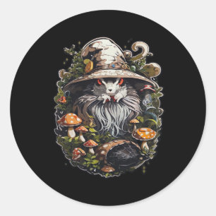 Zauberhafte Hexe Whimsigoth & Mystische Kunst für Runder Aufkleber