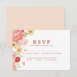 Zauberhafte Hochzeit der Wasserfarben RSVP Karte